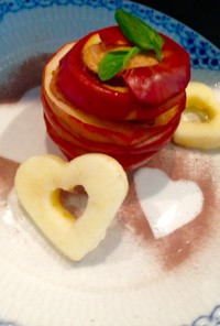 可愛い❤️簡単りんごホットケーキ