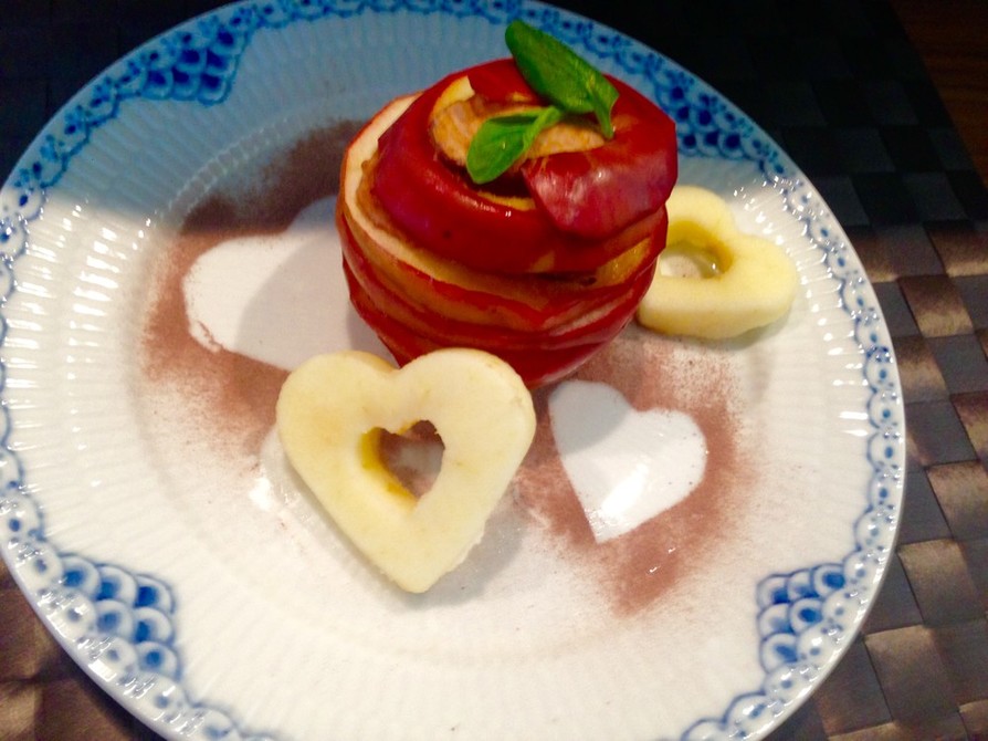 可愛い❤️簡単りんごホットケーキの画像