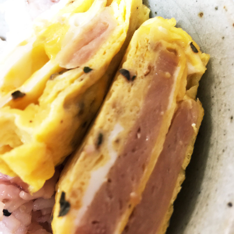 ハムと卵のソフリット添え焼きレシピ