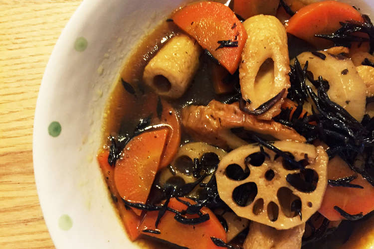 子どもも食べれるれんこんとひじきの煮物 レシピ 作り方 By Yuuki515 クックパッド 簡単おいしいみんなのレシピが364万品