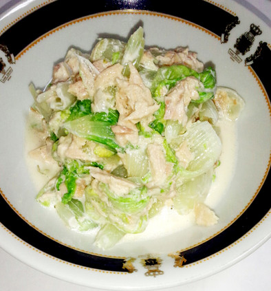 山東菜とシーチキンの簡単サラダ（2人分）の写真