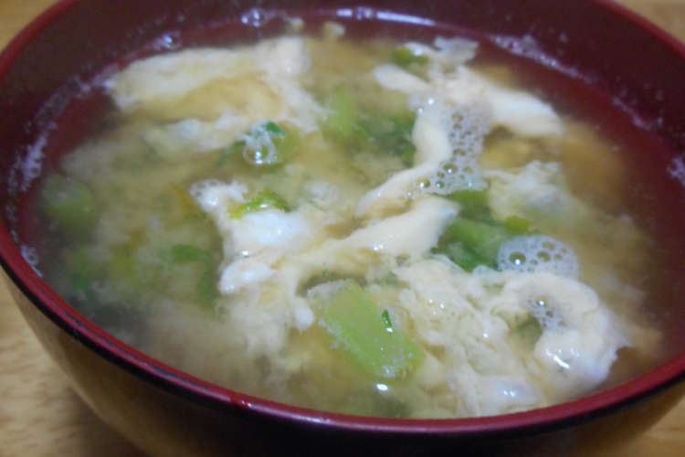 大根葉と卵の味噌汁 レシピ 作り方 By 単 クックパッド