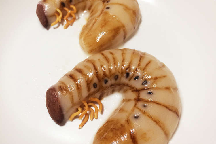 白玉団子でカブトムシの幼虫2 グロ注意 レシピ 作り方 By 図工男子 クックパッド 簡単おいしいみんなのレシピが361万品