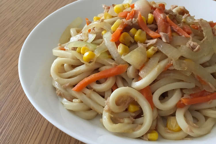 子どもの大好物 ツナとコーンの焼きうどん レシピ 作り方 By Mayaちん クックパッド 簡単おいしいみんなのレシピが360万品