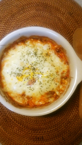 【糖質オフ】納豆キムチグラタン
