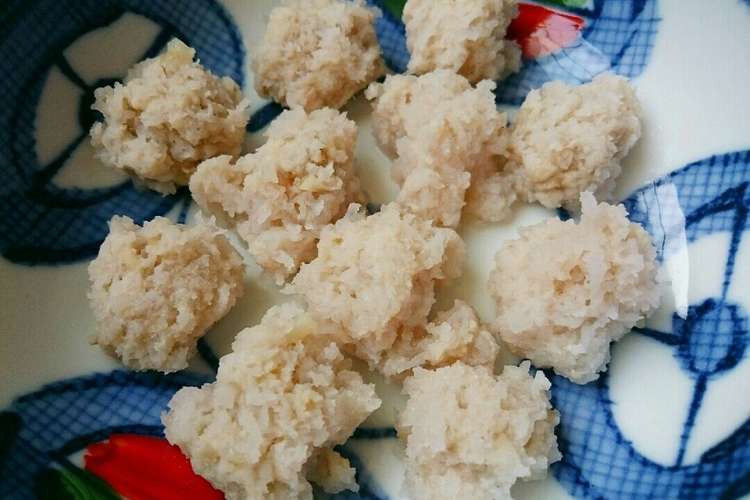 離乳食にも れんこんのふわっふわ鶏団子 レシピ 作り方 By ぽんちゃん11 クックパッド 簡単おいしいみんなのレシピが360万品