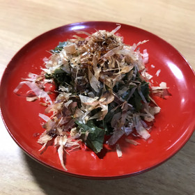 出がらし茶葉のお浸し