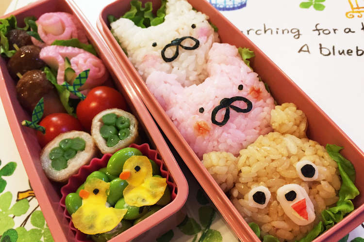 キャラ弁 うさまる Line レシピ 作り方 By ぴかちゅー クックパッド