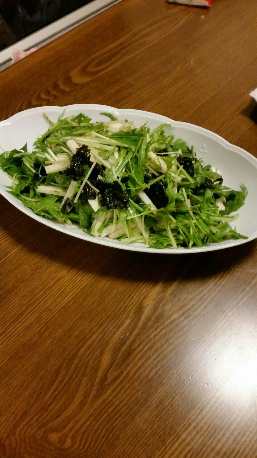水菜と長芋のサラダ♡の画像