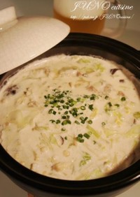 白菜と豚肉のチーズクリーム鍋