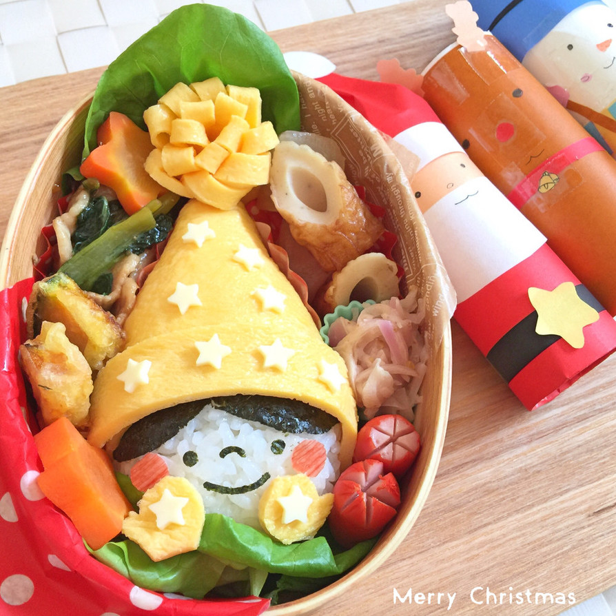 クリスマス☆簡単♩おにぎり弁当☆キャラ弁の画像