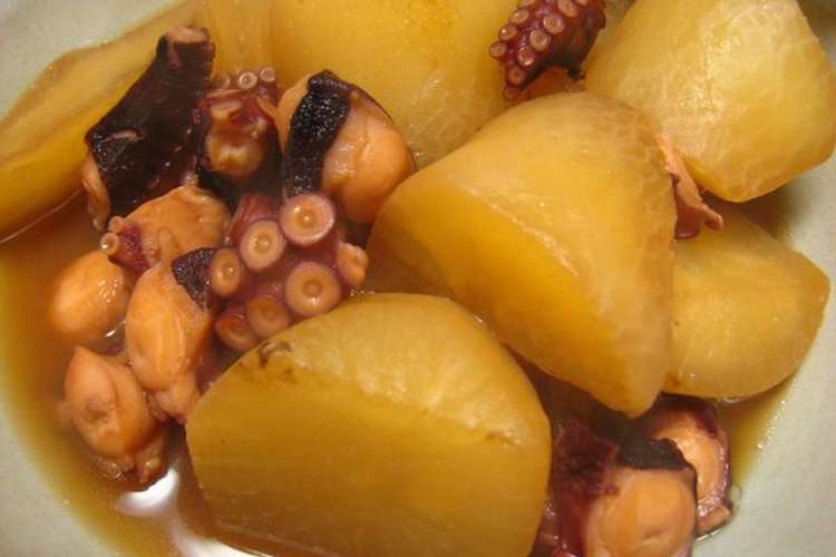 ホクホク焼き大根とたこ のおでん風 レシピ 作り方 By Miya缶 クックパッド 簡単おいしいみんなのレシピが366万品