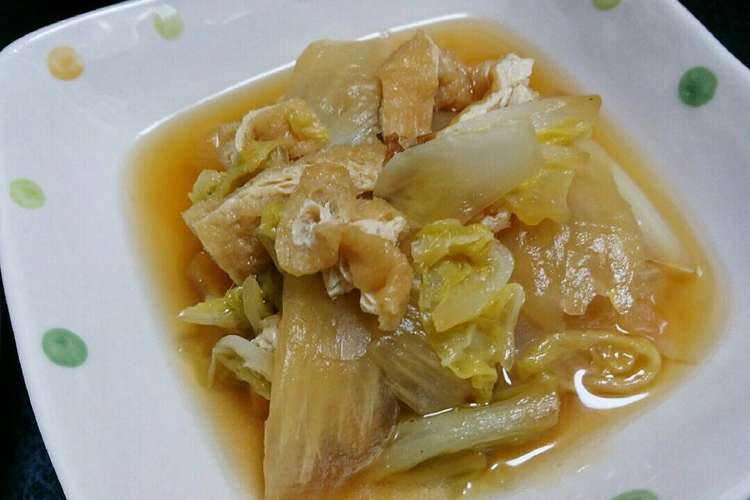 あと一品に 簡単 白菜と油揚げの煮物 レシピ 作り方 By ぐみぐみさやか クックパッド