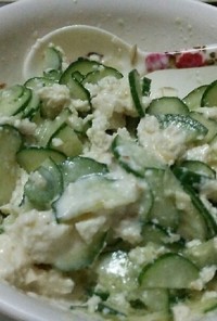 豆腐ときゅうりの酢生姜サラダ