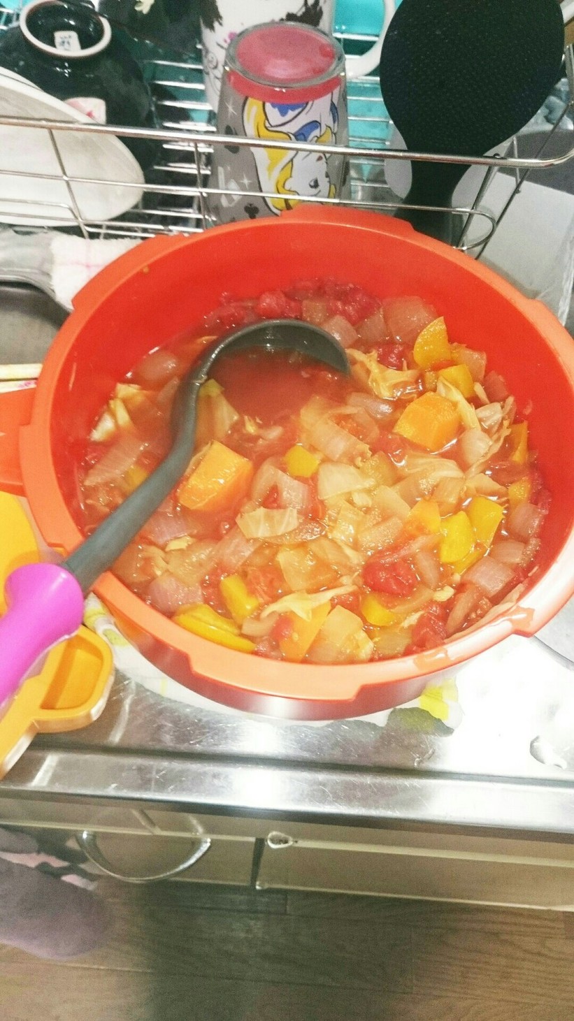 脂肪燃焼スープ【レンジ用圧力鍋】の画像