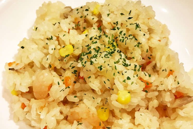 簡単 炊飯器で海老ピラフ レシピ 作り方 By とも クックパッド 簡単おいしいみんなのレシピが360万品
