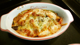 なすとウインナーのチーズ焼き