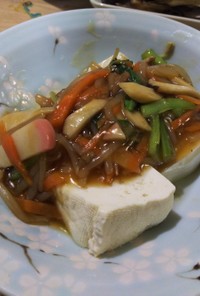 時短　湯豆腐の和風ソース