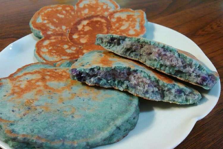 もちもち 紫芋ホットケーキ レシピ 作り方 By 花音 クックパッド 簡単おいしいみんなのレシピが350万品
