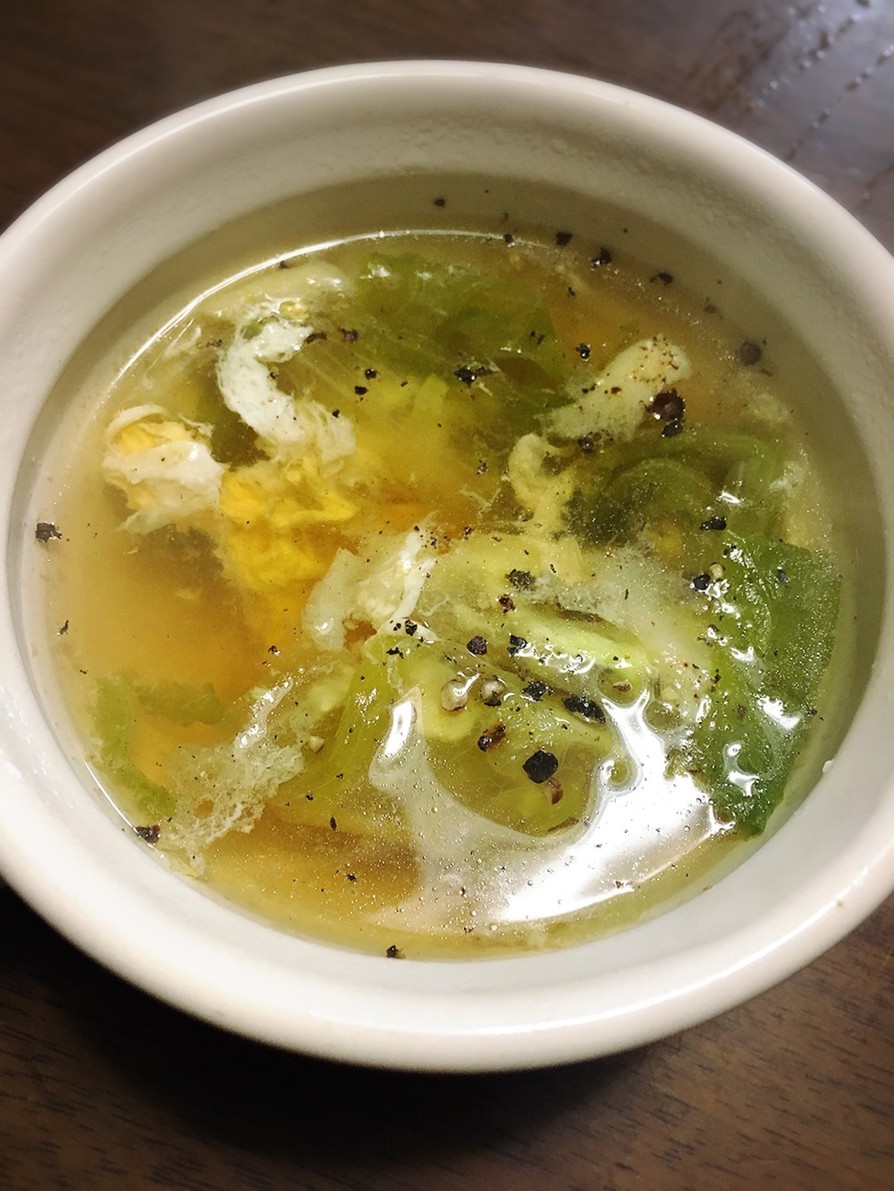 ズボラ飯☆レタスと卵のスープの画像