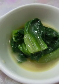 青梗菜　使い切り　葉で酢味噌
