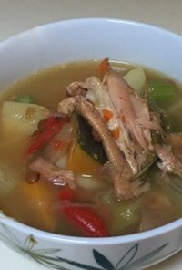 感謝祭リメイク: 骨つき肉と野菜のスープ