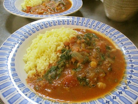 ボリューム満点♪仔羊とヒヨコ豆のクスクス