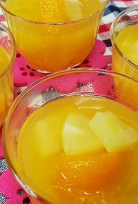 オレンジジュースのゼリー
