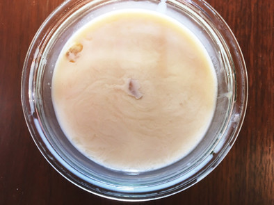 ユズの種で豆乳ヨーグルトの写真