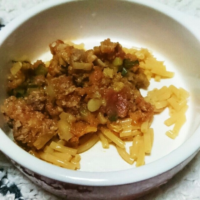 犬ごはん ミートソースのパスタ レシピ 作り方 By ﾏﾘｻﾝ クックパッド 簡単おいしいみんなのレシピが360万品