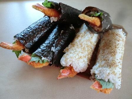 蟹足フライの寿司ロールの画像