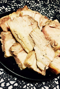 豚バラブロック肉で簡単蒸し豚