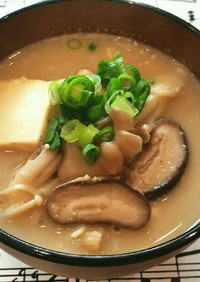 簡単♡豆腐ときのこのごま汁(о´∀`о)