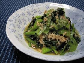 小松菜とツナの炒め物