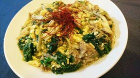 牛肉とほうれん草の中華風