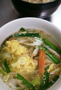 シャキシャキ野菜たっぷり中華スープ