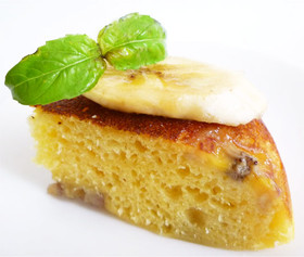 炊飯器とHMで 豆乳とバナナのケーキ