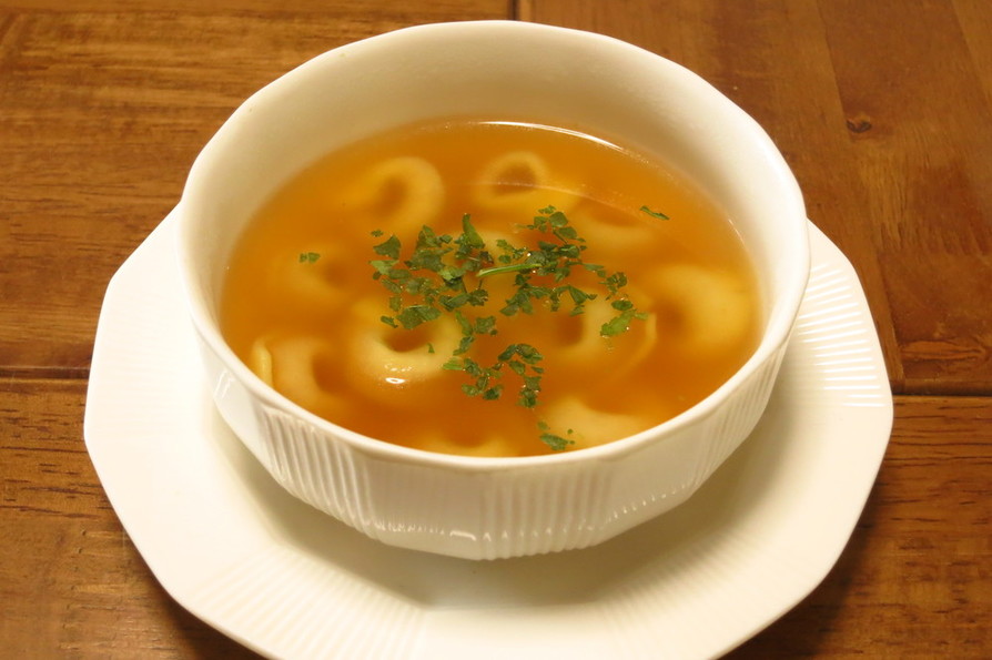 ほうれん草入りクリーミートマトトルテッリーニスープのレシピ