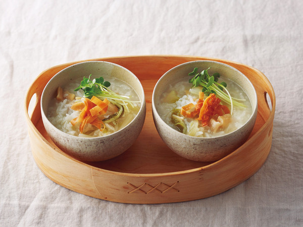 干し貝柱と白菜の中華粥