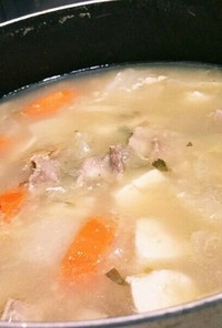 大根と豚肉♪アサリの生姜スープ煮　