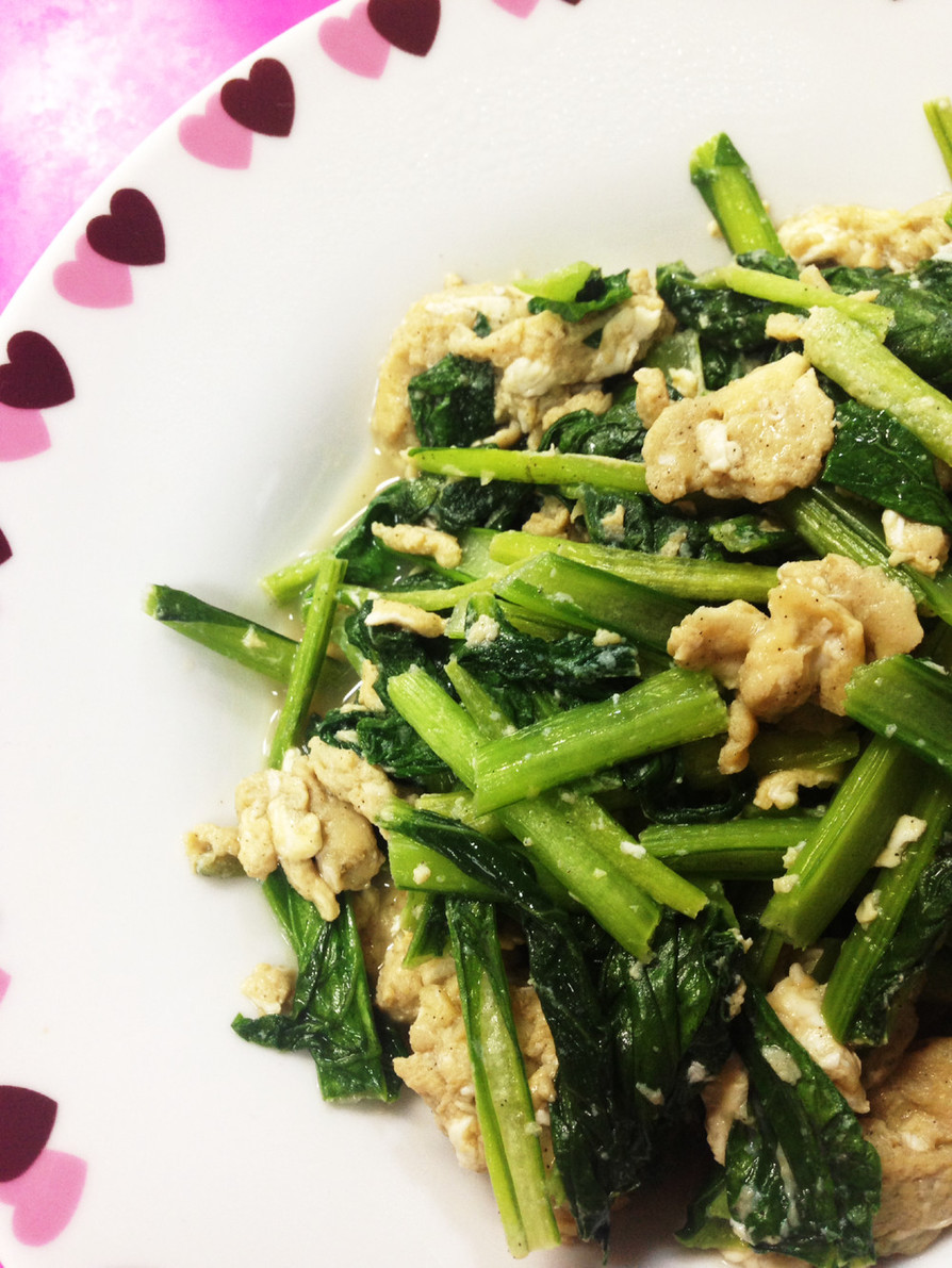 簡単♫小松菜と卵の中華炒めの画像