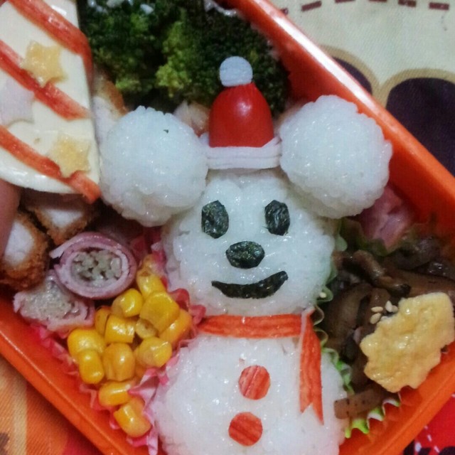 キャラ弁 雪だるまミッキー 簡単 レシピ 作り方 By 農家の嫁様 クックパッド キャラ弁 雪だるまミッキー 簡単 レシピ 作り方 By 農家の嫁様 クックパッド