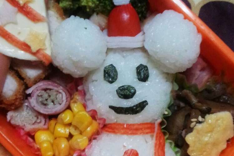 キャラ弁 雪だるまミッキー 簡単 レシピ 作り方 By 農家の嫁様 クックパッド 簡単おいしいみんなのレシピが354万品