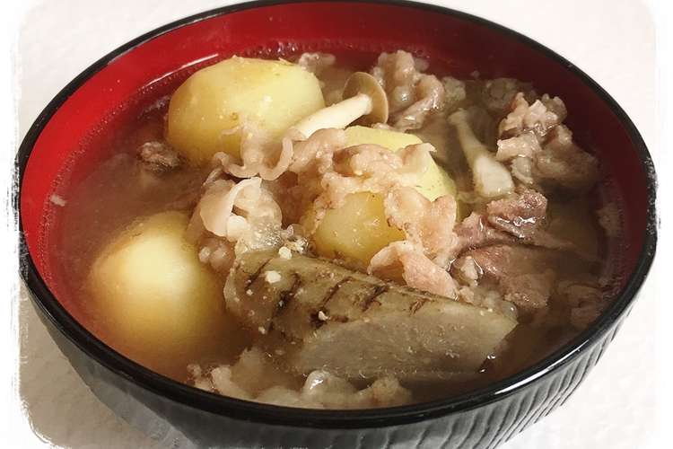 山形庄内地方じゃがいもで 家庭の芋煮 レシピ 作り方 By Cook 244 クックパッド