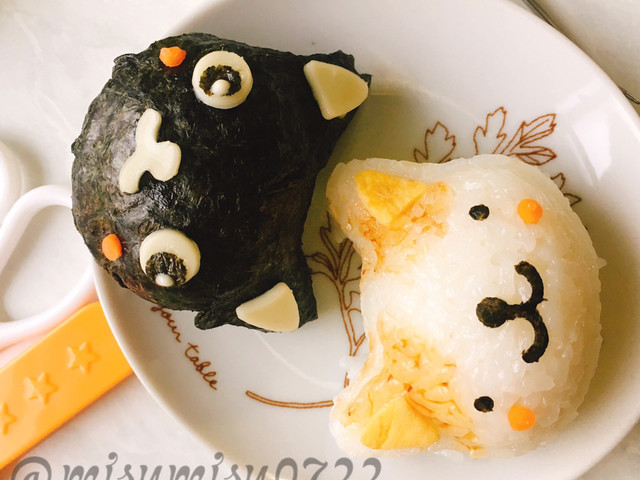 キャラ弁 黒猫ブチ猫の猫おにぎり レシピ 作り方 By Misumisu07 クックパッド 簡単おいしいみんなのレシピが350万品