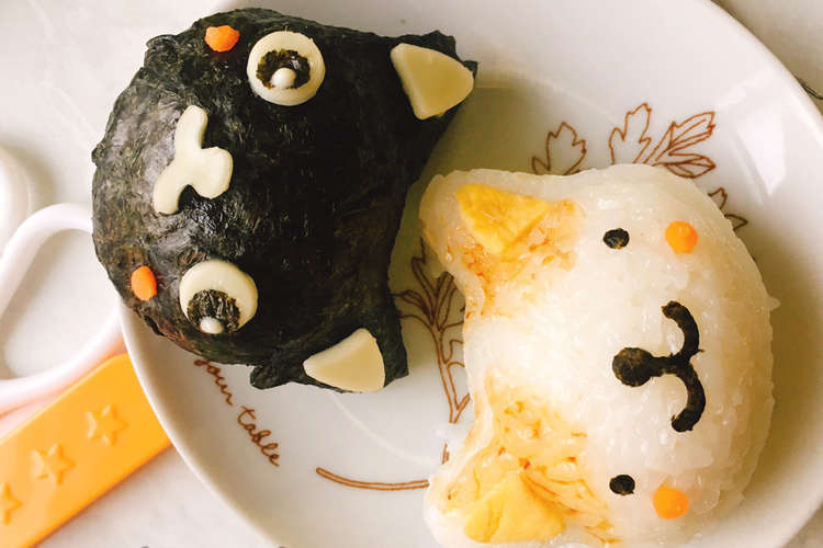 キャラ弁 黒猫ブチ猫の猫おにぎり レシピ 作り方 By Misumisu07 クックパッド