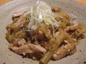 トロトロ焼きなすとささみのめんつゆ和え