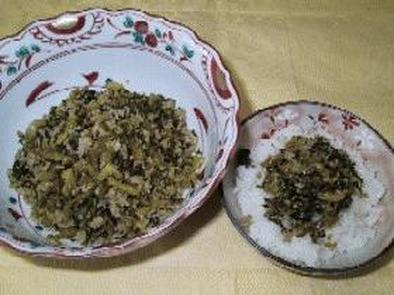 高菜と豚ひき肉の炒め物（チャーハンの素）の写真