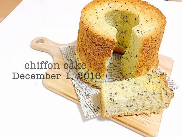 Hmで簡単 胡麻と豆乳のシフォンケーキ レシピ 作り方 By Manana クックパッド 簡単おいしいみんなのレシピが363万品