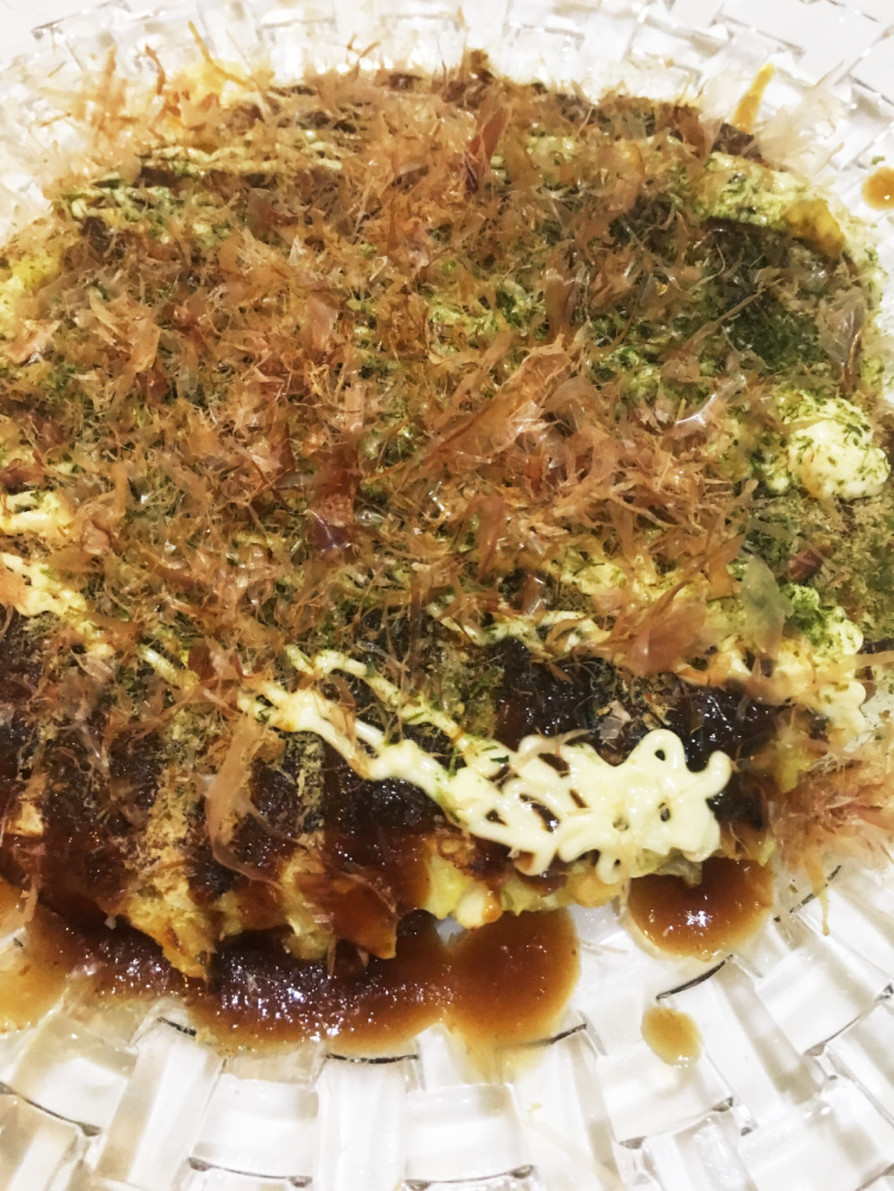 市販粉を使わないこだわりの関西お好み焼きの画像